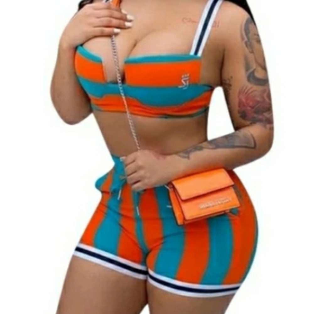 New 2 Piece Summer Fashion Tank Top Short Set